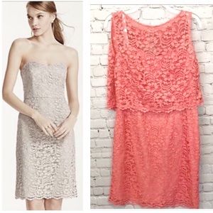 NWT DAVIDS BRIDAL  / parfait lace dress